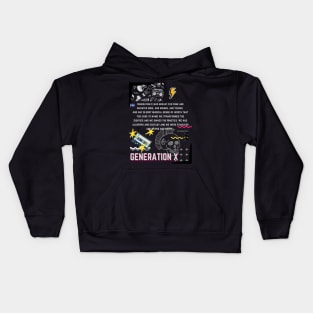 Gen X music Kids Hoodie